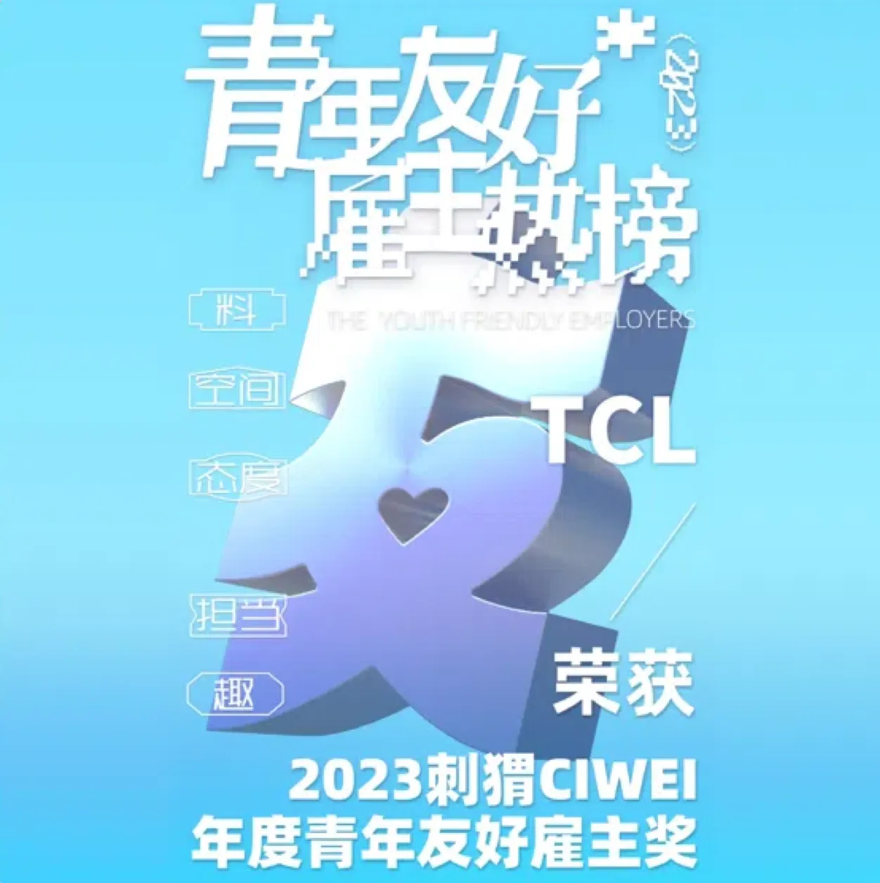 TCL科技荣获2023刺猬年度青年友好雇主奖